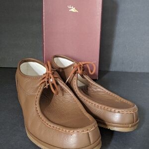 Vintage Deer Stags Brown Soft Deerskin Shoes Men's Sz 11 Lace Up